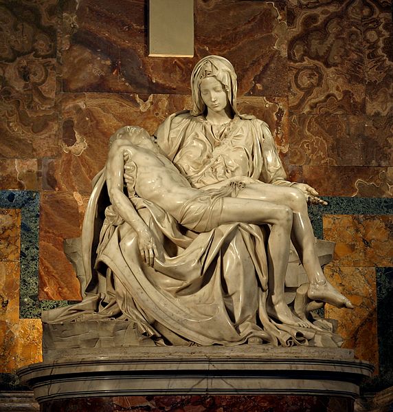 Michelangelo Buonarroti - Michał Anioł (1475-1564). Pietà watykańska. 1497–1500